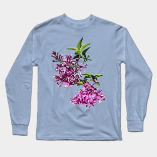 Pink Lilacs and Leaves Long Sleeve T-Shirt